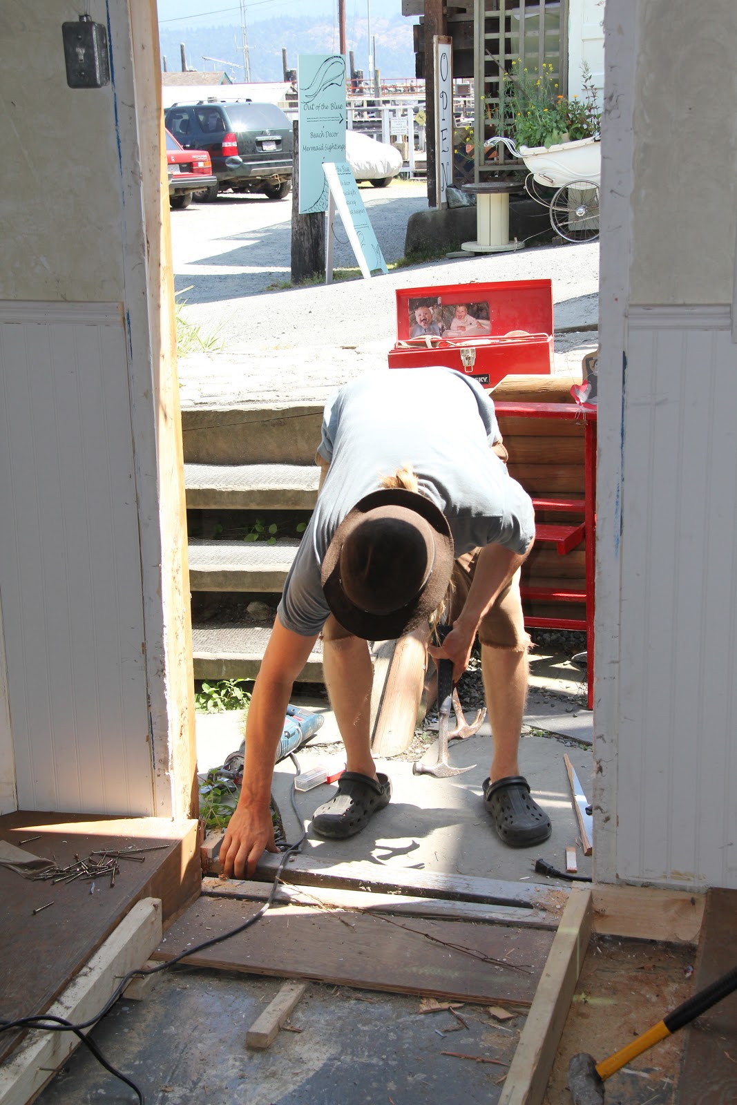 Steve hard at work